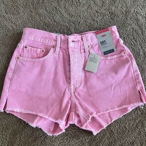 Levi’s 501 Pink Denim Shorts